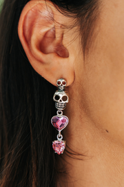 Aretes Amores Profundos, joya de plata .925, con cristal Swarovski – Gabriela Sánchez (vista 5)
