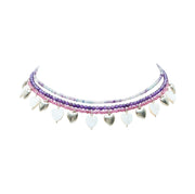 Collar Bombón Rosita, joya de plata .925, con fluorita y amatista – Gabriela Sánchez (vista 2)