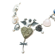 Collar Pasión, joya de plata .925, con pirita y perla – Gabriela Sánchez (vista 6)