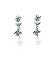 Aretes Amor Mío, joya de plata .925, con perla – Gabriela Sánchez