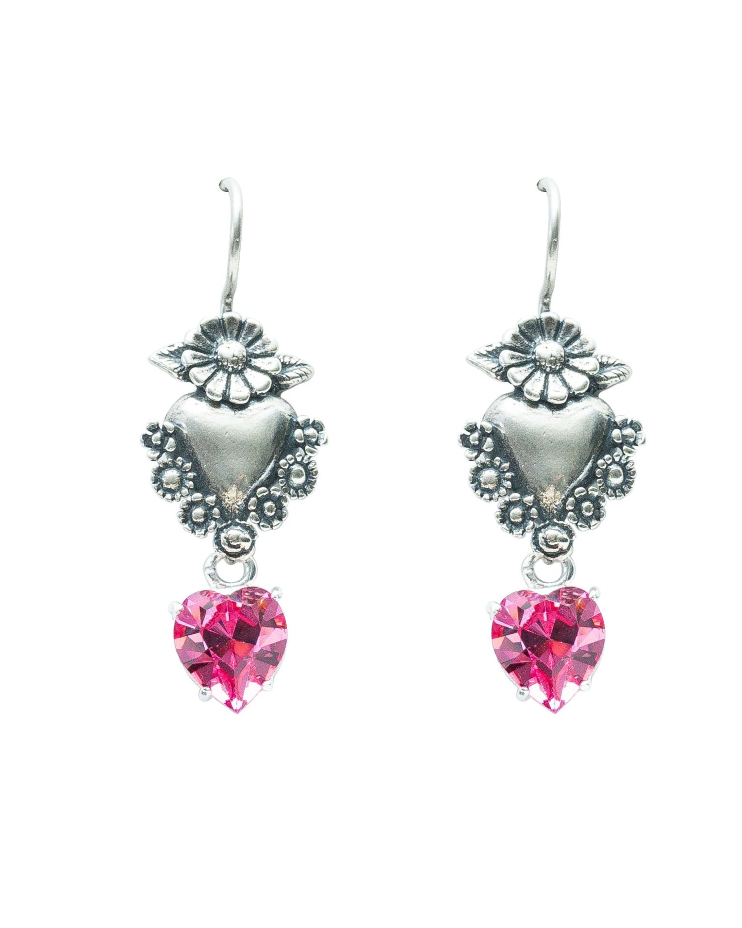 Aretes Amistad sin Fronteras, joya de plata .925, con cristal Swarovski – Gabriela Sánchez
