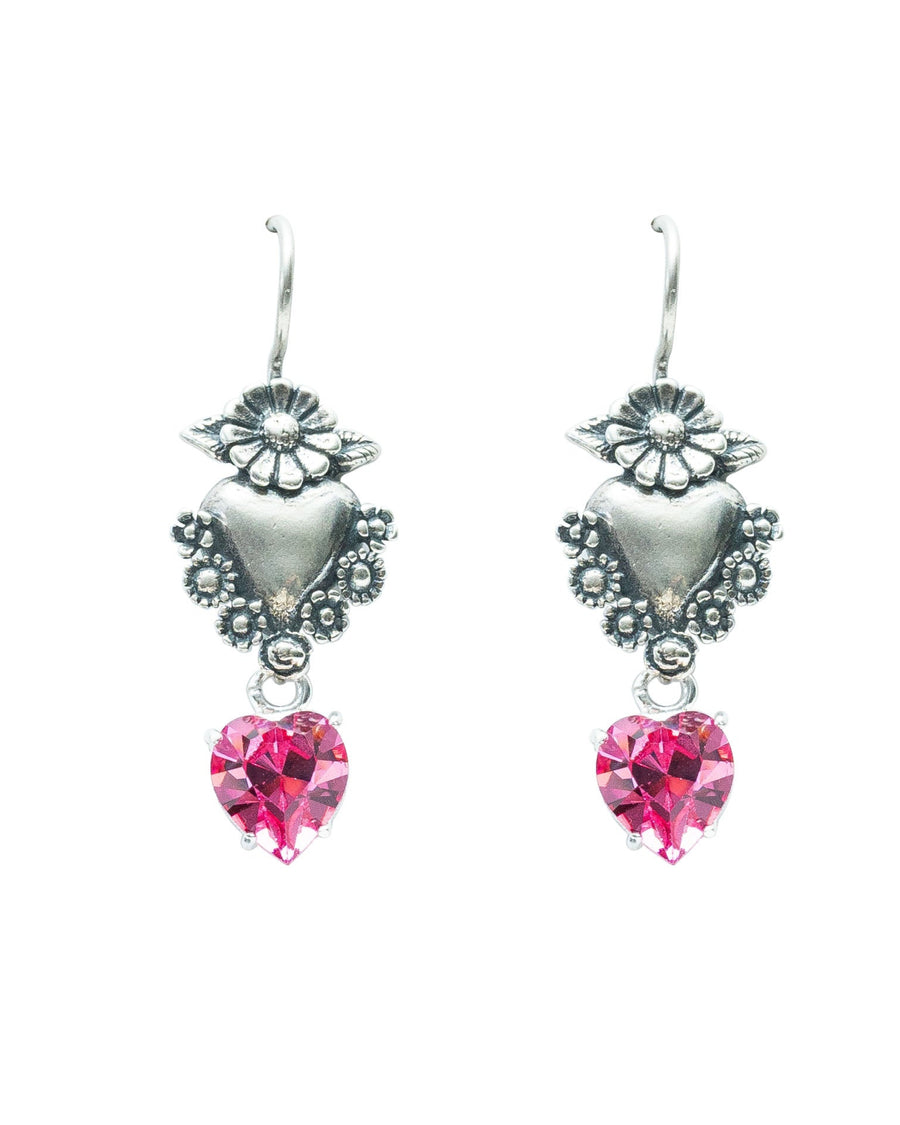 Aretes Amistad sin Fronteras, joya de plata .925, con cristal Swarovski – Gabriela Sánchez