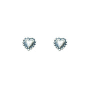 Aretes Mini Corazón Puntos, joya de plata .925 – Gabriela Sánchez (vista 2)