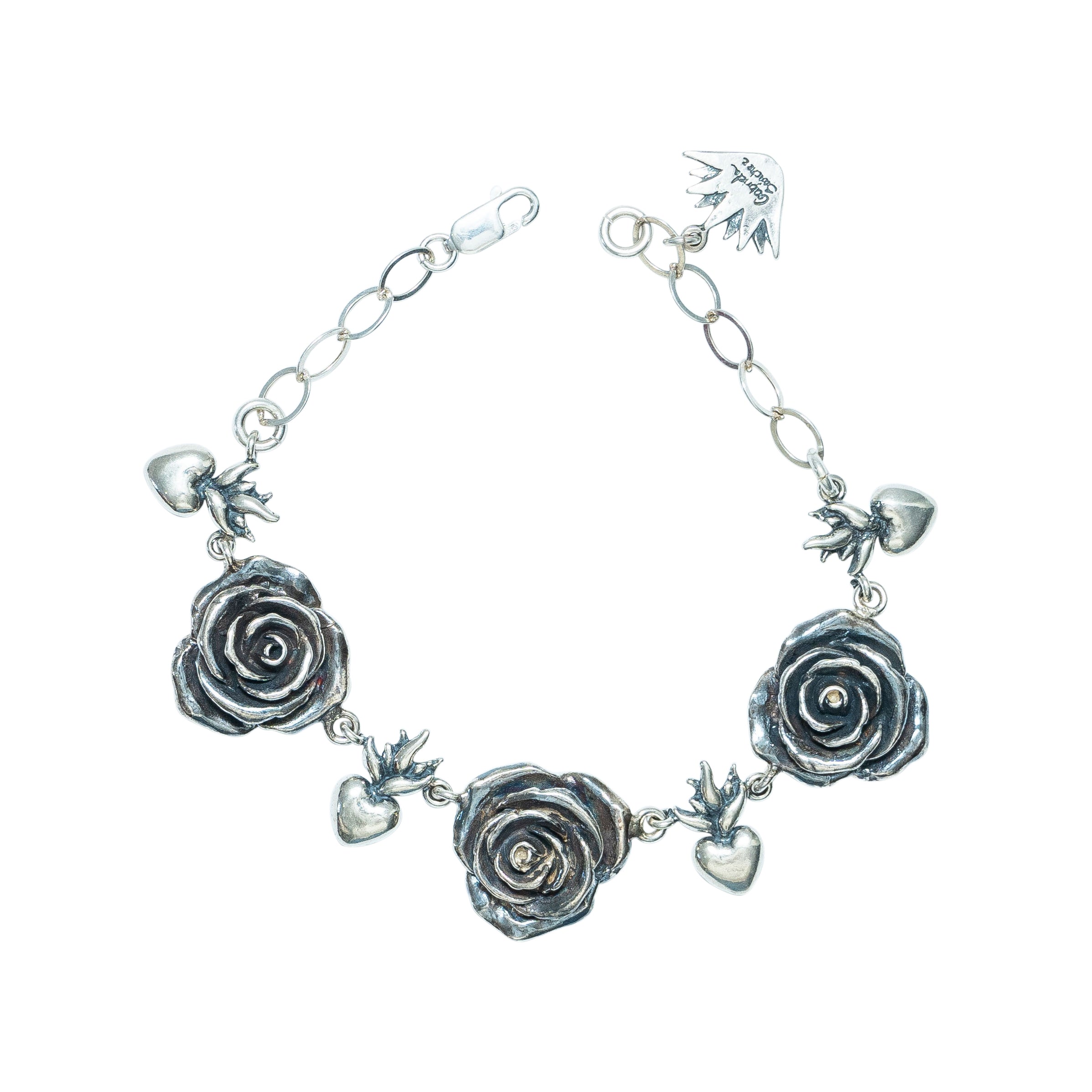 Brazalete Rosa Pasión, joya de plata .925 – Gabriela Sánchez (vista 2)