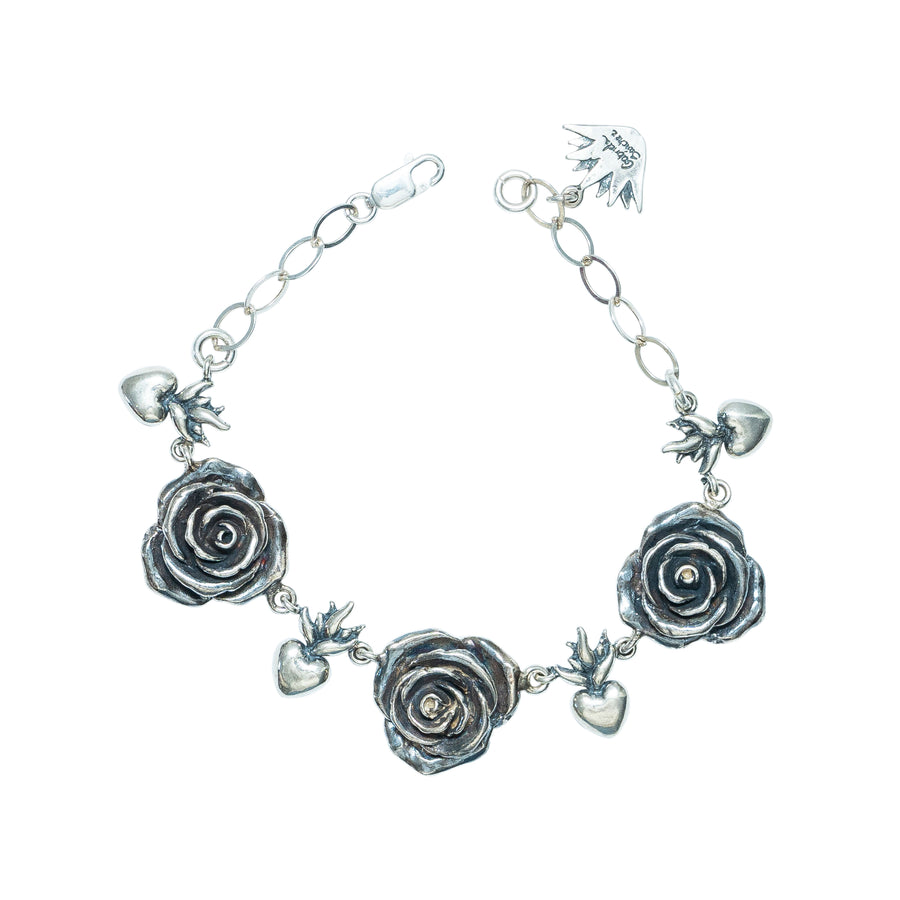 Brazalete Rosa Pasión, joya de plata .925 – Gabriela Sánchez (vista 2)