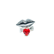 Anillo Aquel Beso, joya de plata .925, con cristal Swarovski – Gabriela Sánchez (vista 2)