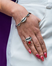 Anillo Aquel Beso, joya de plata .925, con cristal Swarovski – Gabriela Sánchez (vista 5)