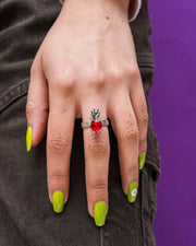 Anillo Corazoncito Mío, joya de plata .925, con cristal Swarovski – Gabriela Sánchez (vista 2)
