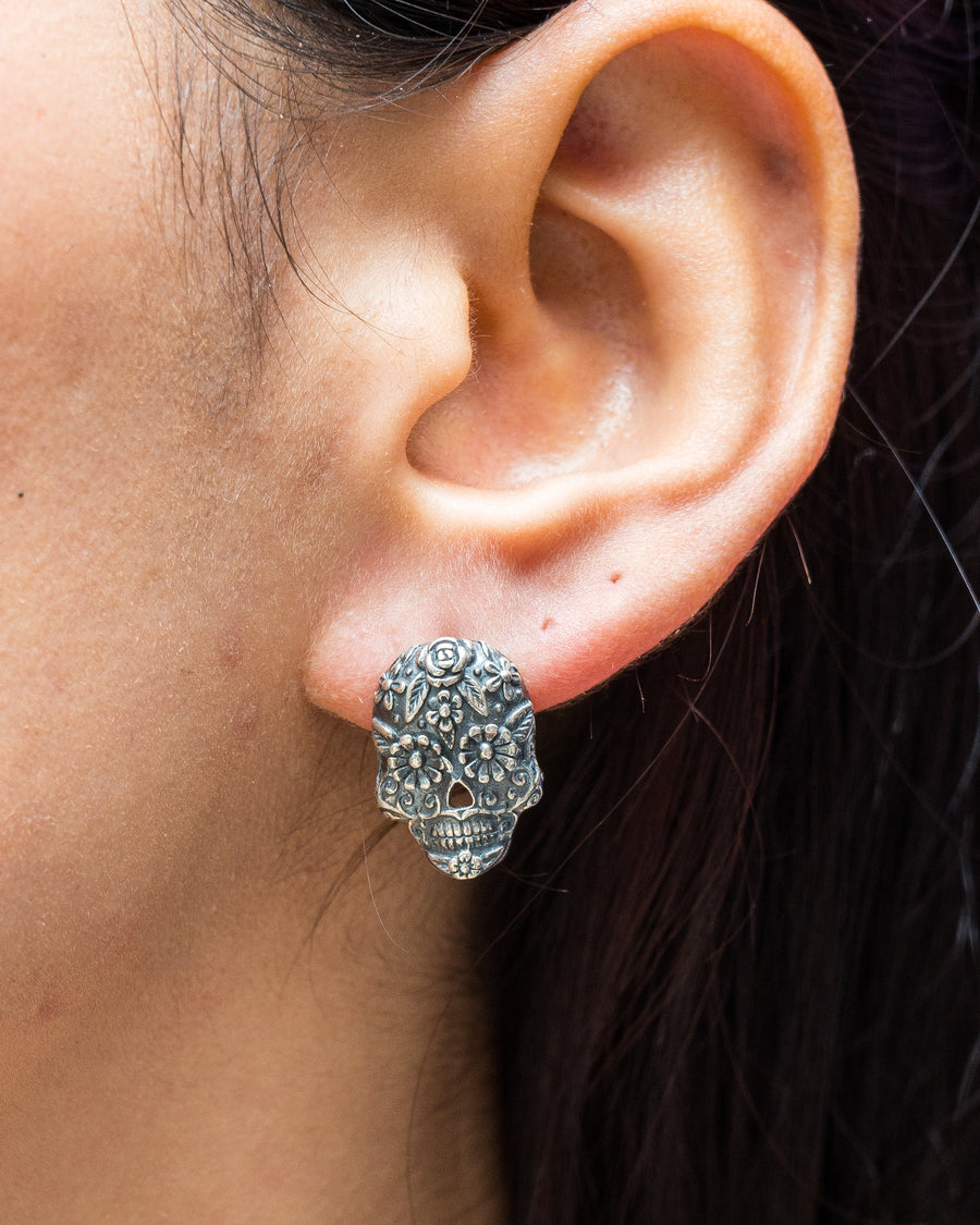 Aretes Calacas, joya de plata .925 – Gabriela Sánchez (vista 2)