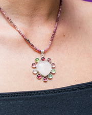 Collar Rosa Perfecto, joya de plata .925, con turmalina – Gabriela Sánchez (vista 2)