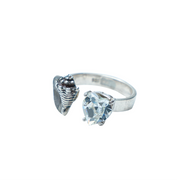 Anillo Coralito de los Sueños, joya de plata .925, con cristal Swarovski – Gabriela Sánchez (vista 5)