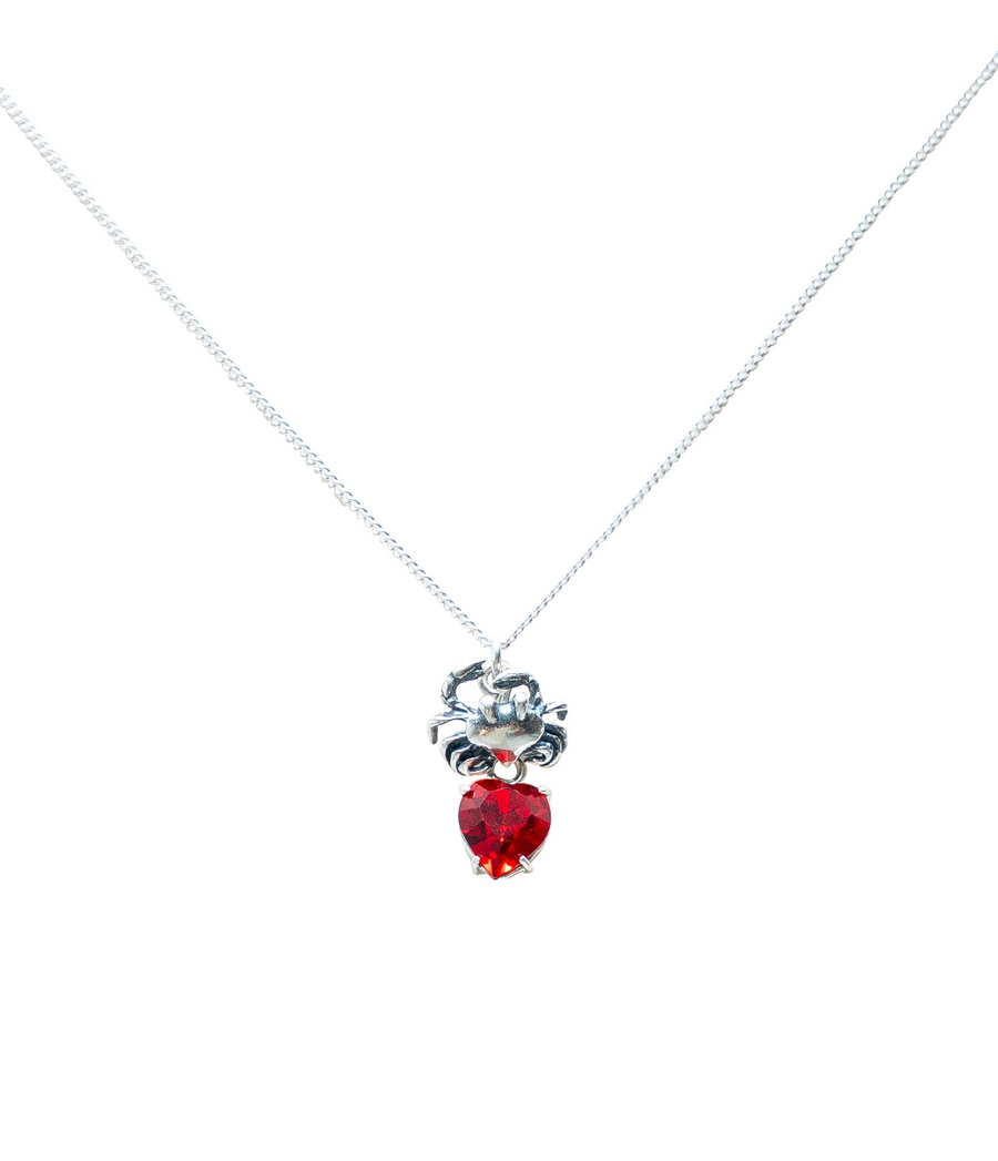 Dije Cereza del Mar, joya de plata .925, con cristal Swarovski – Gabriela Sánchez (vista 7)