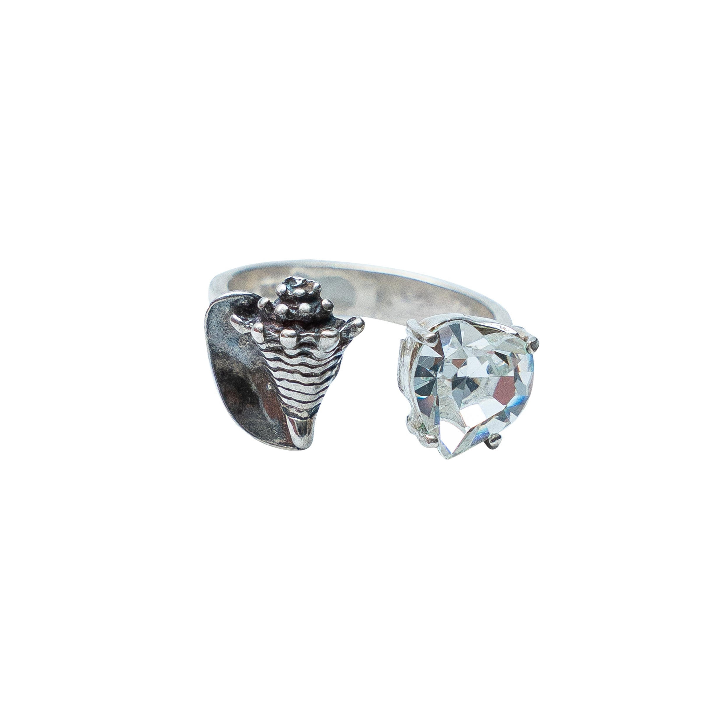 Anillo Coralito de los Sueños, joya de plata .925, con cristal Swarovski – Gabriela Sánchez
