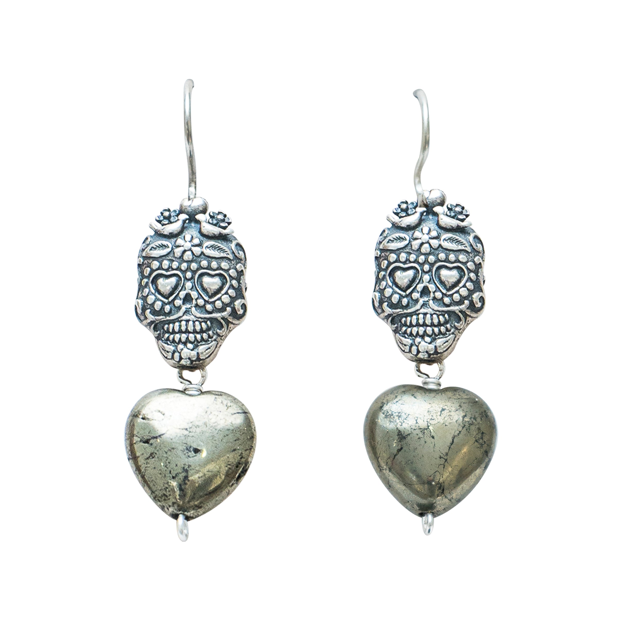 Aretes Ofrenda de Pirita, joya de plata .925 – Gabriela Sánchez