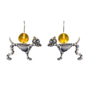 Aretes Perrito Ámbar, joya de plata .925 – Gabriela Sánchez