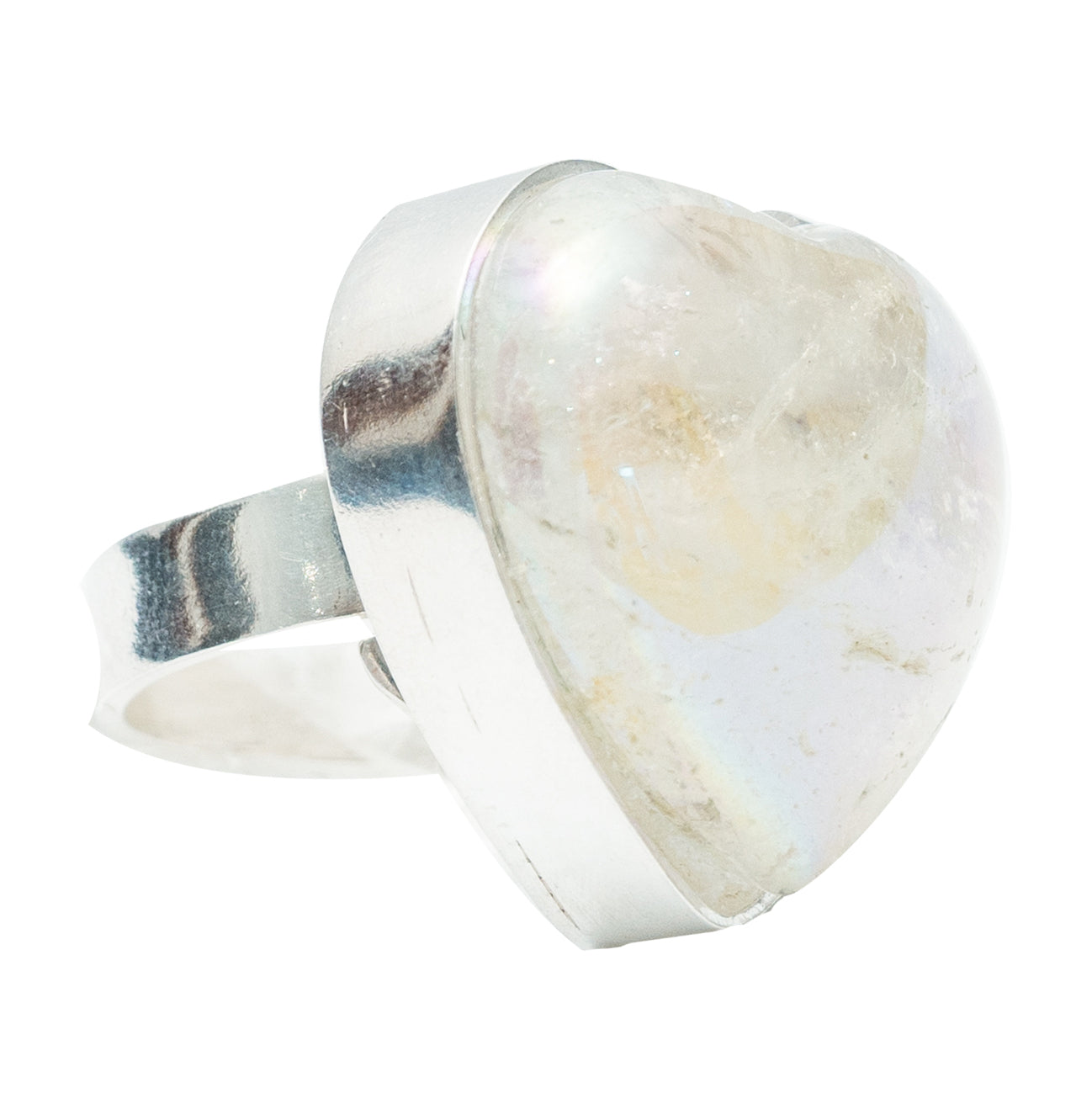 Anillo Corazón Profundo, joya de plata .925, con cuarzo – Gabriela Sánchez