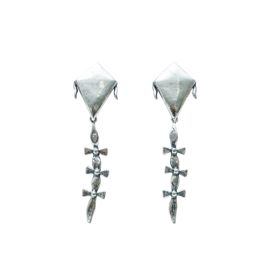 Aretes Papalote Mini, joya de plata .925 – Gabriela Sánchez (vista 2)