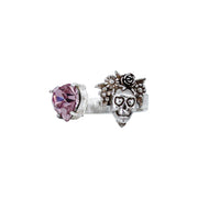 Anillo Calaca de Rosa, joya de plata .925, con cristal Swarovski – Gabriela Sánchez (vista 2)