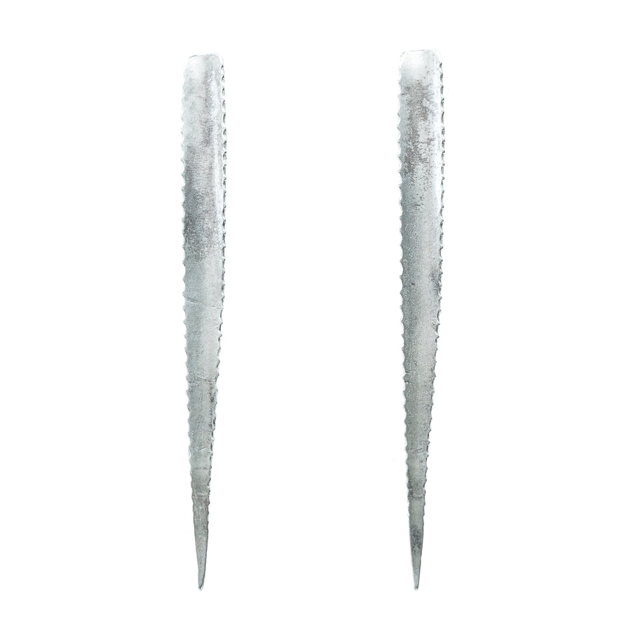 Aretes Penca Mediana, joya de plata .925 – Gabriela Sánchez (vista 2)