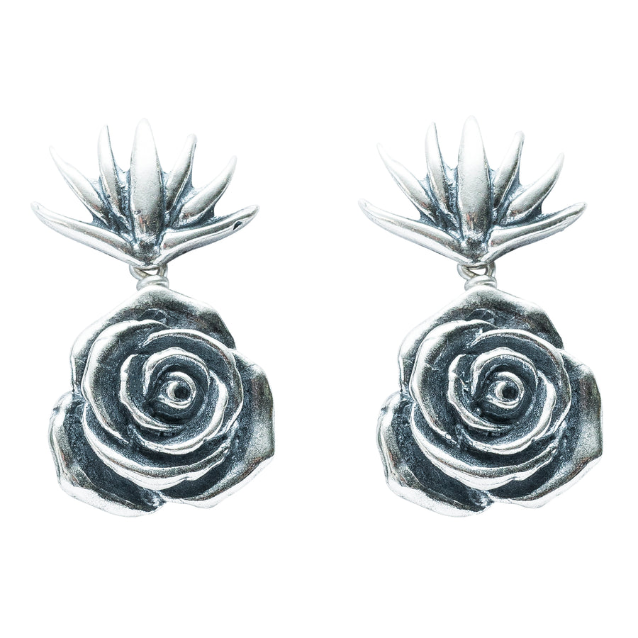 Aretes Rosa Agave, joya de plata .925 – Gabriela Sánchez (vista 2)