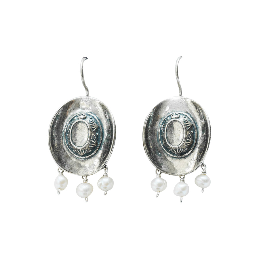 Aretes Texana con Perlas, joya de plata .925 – Gabriela Sánchez