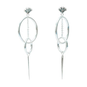 Aretes Péndulo de Agave, joya de plata .925 – Gabriela Sánchez