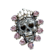Anillo Calavera Reina Rosa Swarovski, joya de plata .925 – Gabriela Sánchez (vista 3)