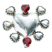 Anillo Escarlata Corazón, joya de plata .925, con cristal Swarovski – Gabriela Sánchez (vista 2)