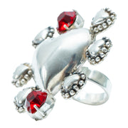 Anillo Escarlata Corazón, joya de plata .925, con cristal Swarovski – Gabriela Sánchez (vista 6)