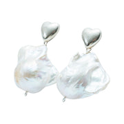 Aretes Abrázame Mucho, joya de plata .925, con perla – Gabriela Sánchez (vista 3)