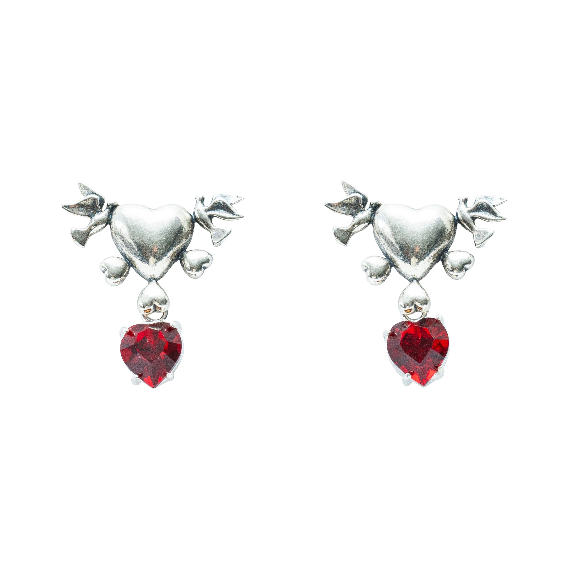 Aretes Manzana Acaramelada, joya de plata .925, con cristal Swarovski – Gabriela Sánchez