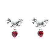 Aretes Manzana Acaramelada, joya de plata .925, con cristal Swarovski – Gabriela Sánchez