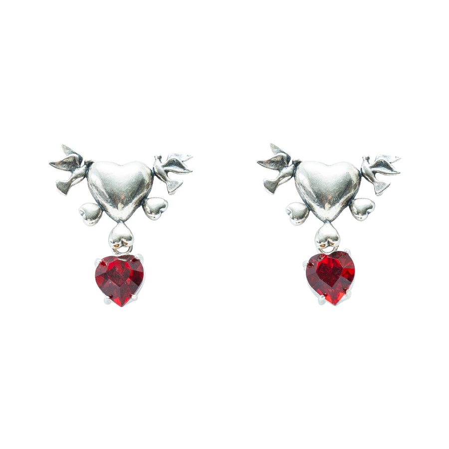 Aretes Manzana Acaramelada, joya de plata .925, con cristal Swarovski – Gabriela Sánchez