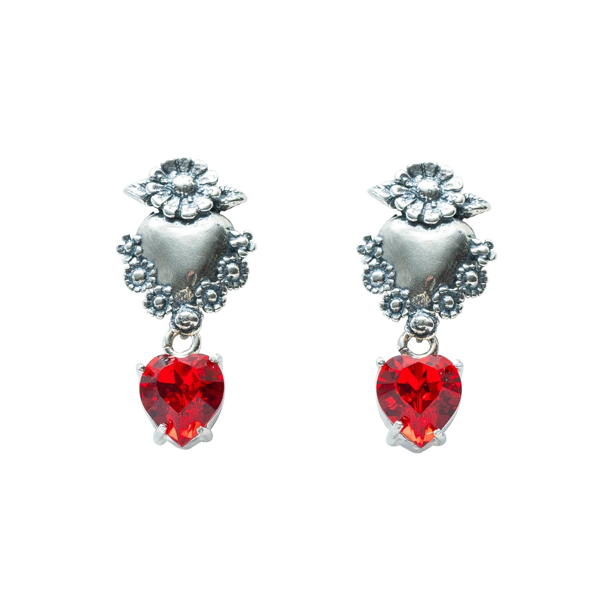 Aretes Ensueño, joya de plata .925, con cristal Swarovski – Gabriela Sánchez
