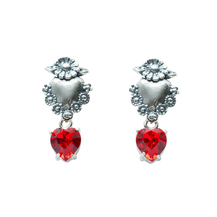 Aretes Ensueño, joya de plata .925, con cristal Swarovski – Gabriela Sánchez