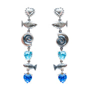 Aretes País Tropical, joya de plata .925, con cristal Swarovski – Gabriela Sánchez