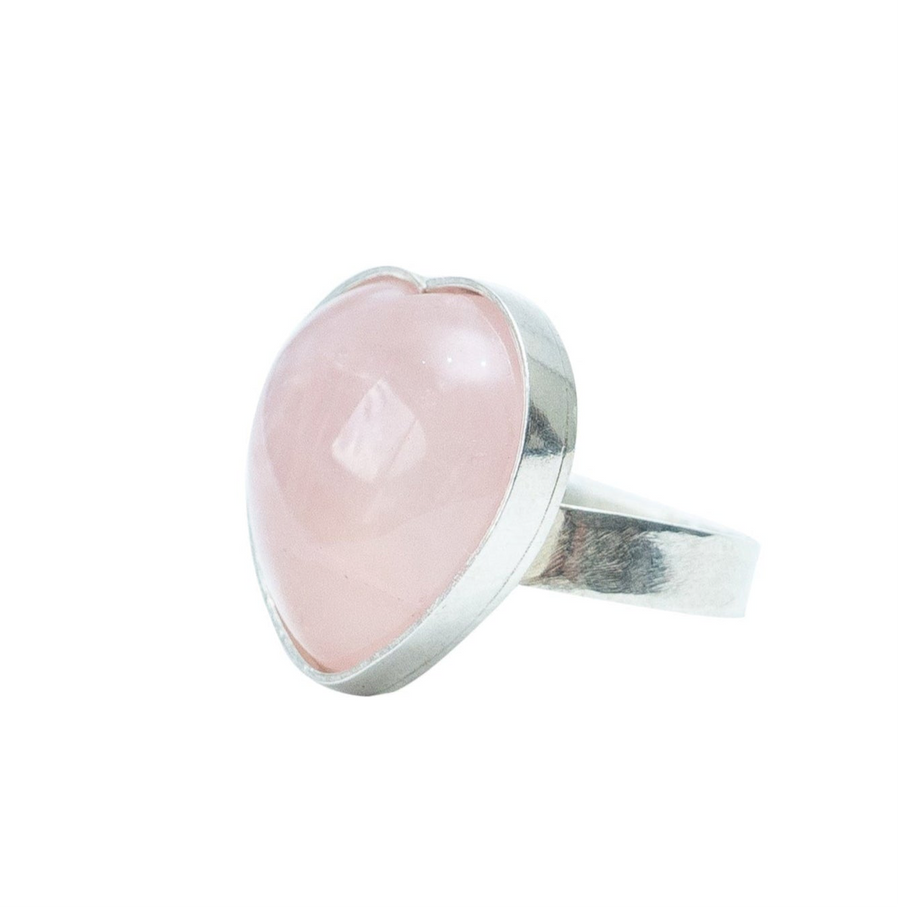 Anillo Dulce Recuerdo, joya de plata .925, con cuarzo rosa – Gabriela Sánchez