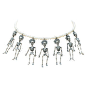 Choker La muerte Murió de Flaca, joya de plata .925, con perla – Gabriela Sánchez