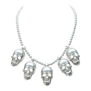 Collar Cinco Cráneos, joya de plata .925 – Gabriela Sánchez (vista 2)