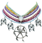 Collar Alegría en la Feria, joya de plata .925, con amatista y gemas de colores – Gabriela Sánchez