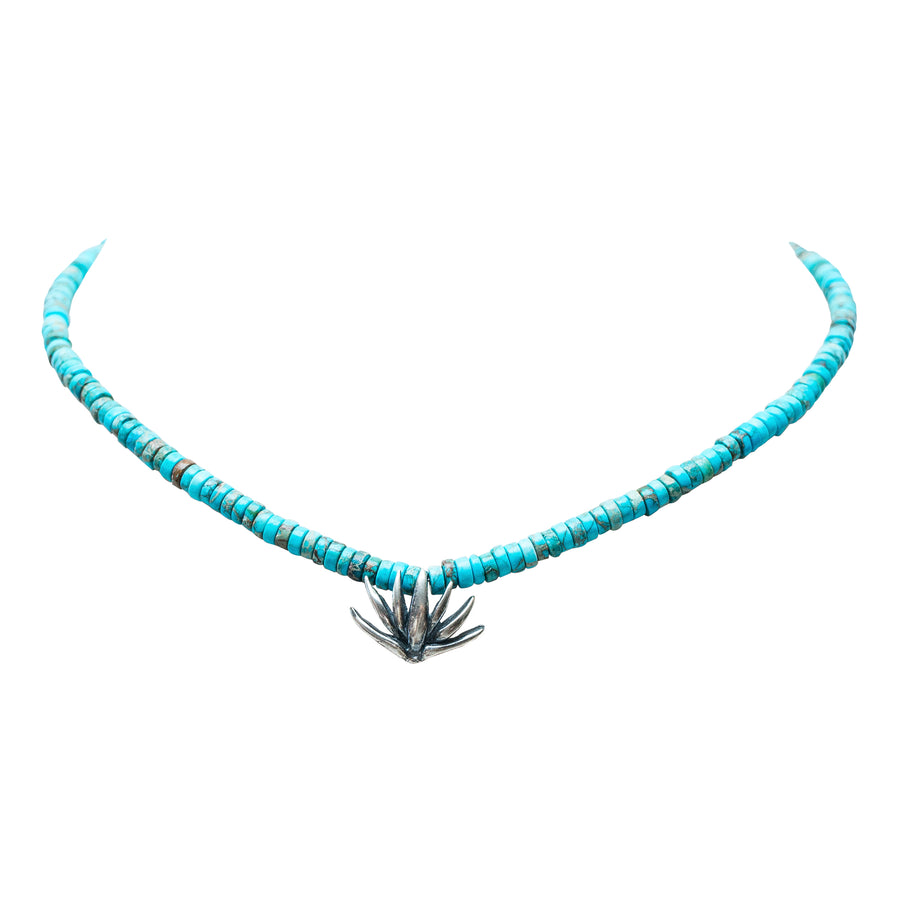 Collar Agave Menta, joya de plata .925, con turquesa – Gabriela Sánchez (vista 2)
