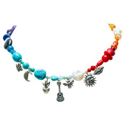 Collar Doy Gracias al Cielo, joya de plata .925, con turquesa y coral – Gabriela Sánchez