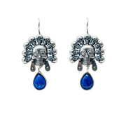 Aretes Calacas Celestiales, joya de plata .925, con lapislázuli – Gabriela Sánchez