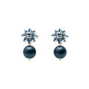 Aretes Quetzalcóatl Obsidiana, joya de plata .925 – Gabriela Sánchez