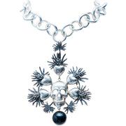 Collar Copal y Cacao, joya de plata .925, con ónix – Gabriela Sánchez (vista 2)