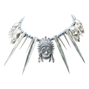 Collar Guerrero, joya de plata .925, con hematita – Gabriela Sánchez (vista 2)