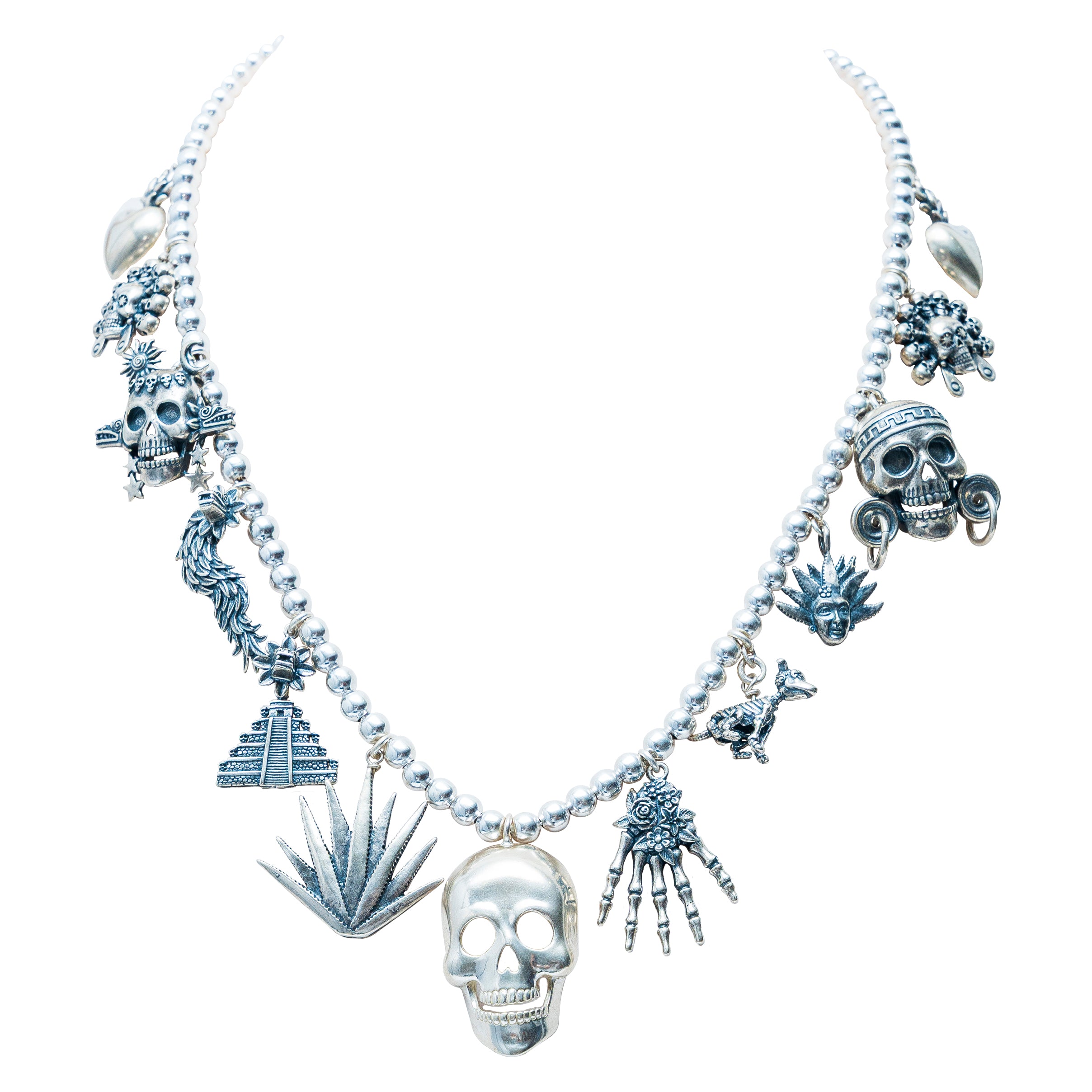 Collar Mictlán Sagrado, joya de plata .925 – Gabriela Sánchez