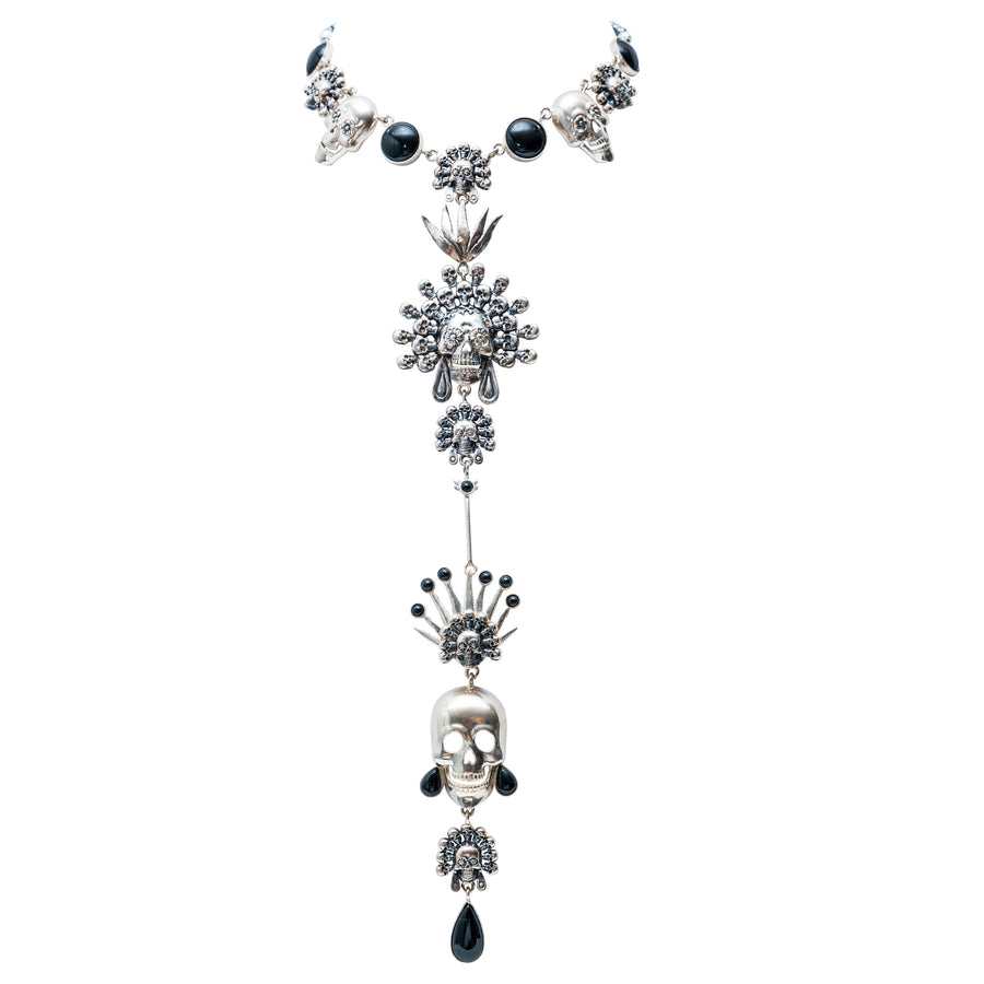Collar Retorno de Almas, joya de plata .925, con ónix y hematita – Gabriela Sánchez (vista 2)