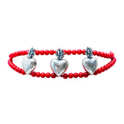 Choker Tierra de Fuego, joya de plata .925, con coral – Gabriela Sánchez