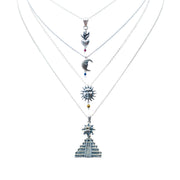 Set Rituales Sagrados, joya de plata .925, con hematita y coral – Gabriela Sánchez